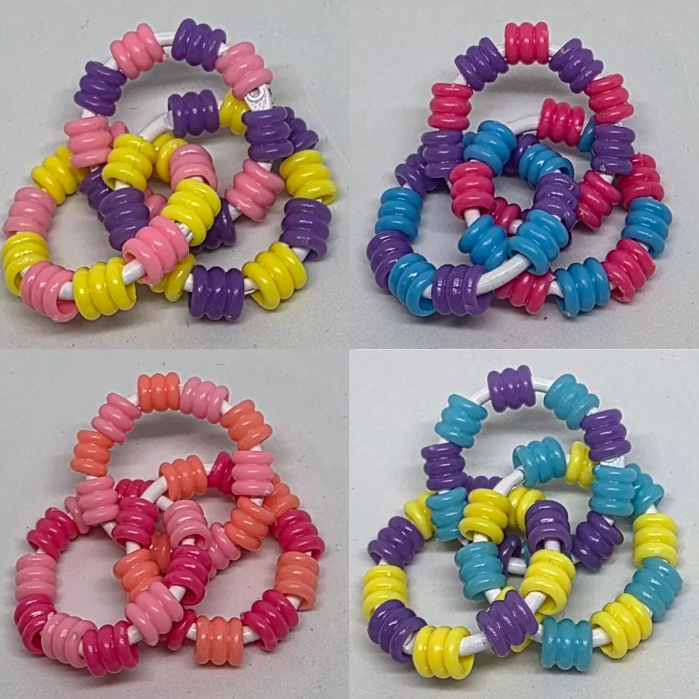 Mini Infinity Bright Textured Pony Beads