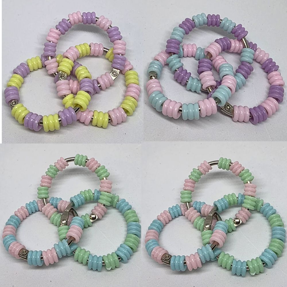 Regular Infinity Pastel Textured Pony Beads